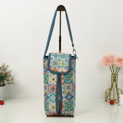 กระเป๋าทิชชูแขวน ตารางดอกไม้วินเทจ