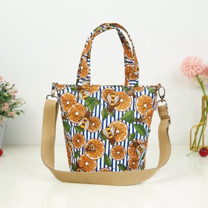 ถังเล็กคลาสสิค ลายส้มผึ้ง