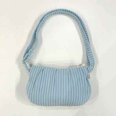 สะพายแตงโม ลูกฟูก สีฟ้าพาสเทล