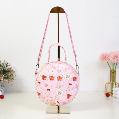 กระเป๋าวงกลม ผ้ากันน้ำลาย คิตตี้ป๊อปคอร์น