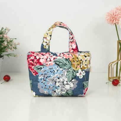 ถือจิ๋ว XS  ผ้ากันน้ำ ไฮเดรนเยียเทา