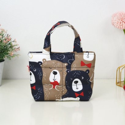 ถือจิ๋ว XS ผ้ากันน้ำ หมีแอปเปิ้ล