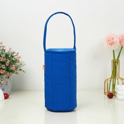 กระเป๋าใส่แก้ว ผ้าไนลอนกันน้ำ สีน้ำเงิน