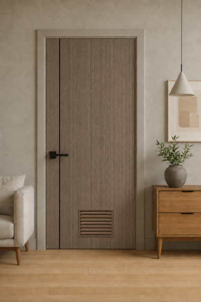 upvc_บานภายใน_สีWalnut_เซาะร่อง1เส้น_เกล็ด