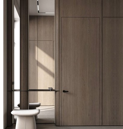 ประตู upvc_สีwalnut_บานสูง240CM