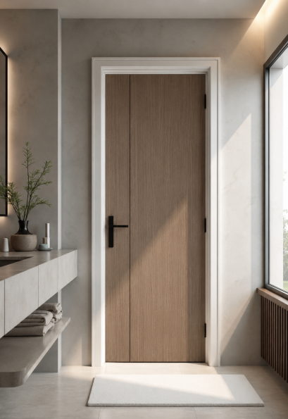 ประตูupvc_บานห้องน้ำ_สีWalnut