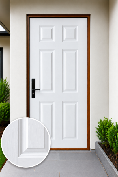 ประตูupvc_ภายนอก_ผิวลายไม้_สีขาว_บานลูกฟัก_6_ช่องตรง