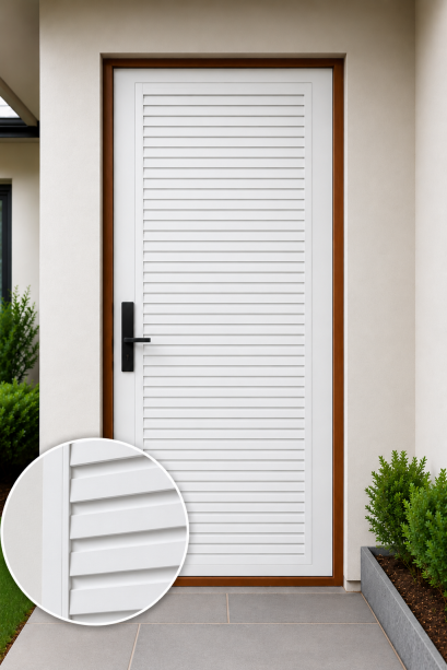 ประตูupvc_ภายนอก_สีขาว_บานเรียบ_เจาะเกล็ดเต็มบาน