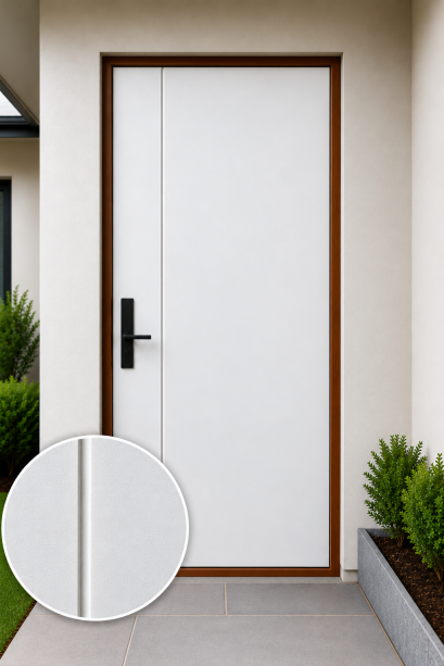 ประตูupvc_ภายนอก_สีขาว_บานเรียบ_เซาะร่อง1เส้นตรง