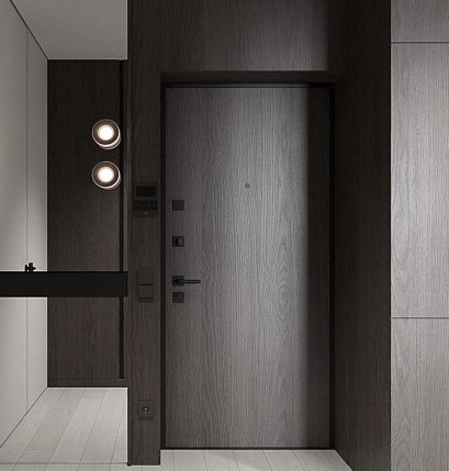 ประตูupvc ลายไม้ stone grey
