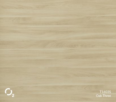 ประตูปิดผิวลามิเนตลายไม้ T1603S Oak Three บานเรียบ 3400฿