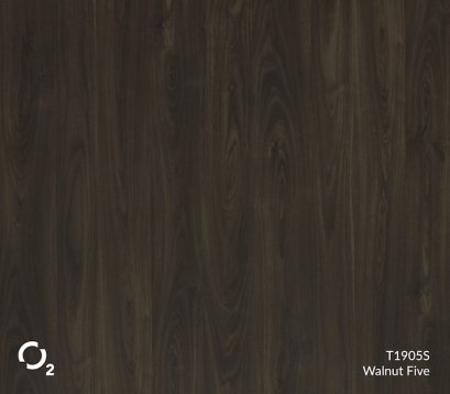 ประตูปิดผิวลามิเนตลายไม้ T1905S Walnut Five บานเรียบ 3400฿