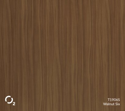 ประตูปิดผิวลามิเนตลายไม้ T1906S Walnut Six บานเรียบ 3400฿