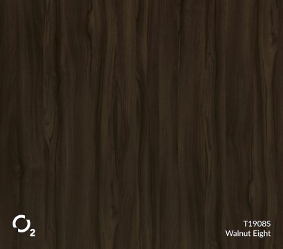 ประตูปิดผิวลามิเนตลายไม้ T1908S Walnut Eight บานเรียบ 3400฿