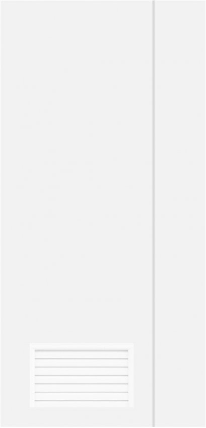 ประตูupvc ภายใน ผิวลายไม้-สีขาว 1เส้นตรง+เจาะเกล็ดล่าง 2250฿