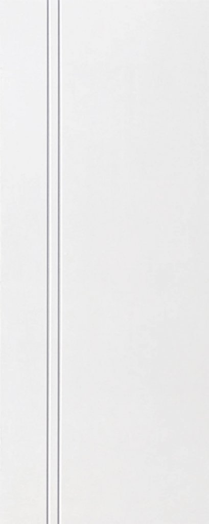 ประตูupvc ภายนอก สีขาว-บานเรียบ เซาะร่อง2เส้นตรง 2550฿