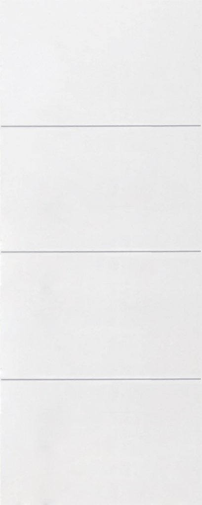 ประตูupvc ภายนอก สีขาว-บานเรียบ เซาะร่อง3เส้นนอน 2500฿