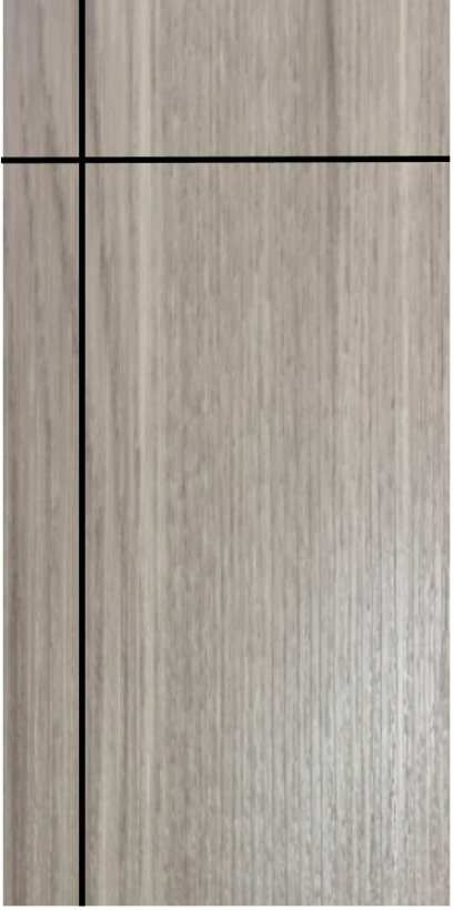 ประตูupvc ภายใน ผิวลายไม้ สีSilverGray 1เส้น+1เส้นนอน 2600฿