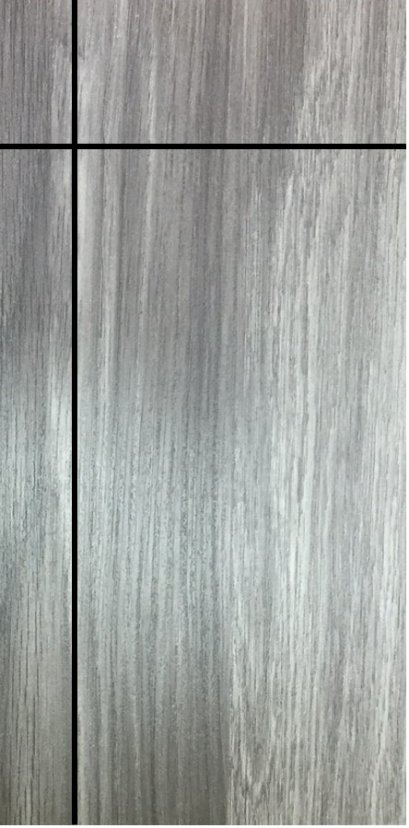 ประตูupvc ภายใน ผิวลายไม้ สีSmokyGrey 1เส้นตรง1เส้นนอน 2600฿