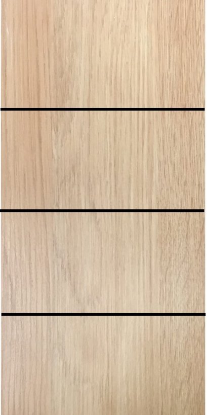 ประตูupvc ภายใน ผิวลายไม้ สีYellowAsh เซาะร่อง3เส้นนอน 2600฿