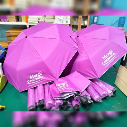 ผลงานสินค้าซัมอัพพรีเมี่ยม ร่มพับสกรีนโลโก้