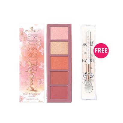 essence peachy BLOSSOM blush & highlighter palette - เอสเซนส์พีชชี่บลอสซั่มบลัชแอนด์ไฮไลเตอร์พาเลตต์