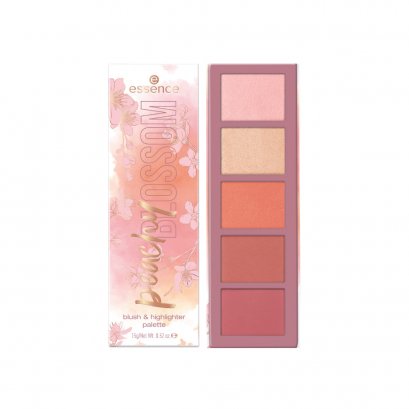 essence peachy BLOSSOM blush &amp; highlighter palette - เอสเซนส์พีชชี่บลอสซั่มบลัชแอนด์ไฮไลเตอร์พาเลตต์