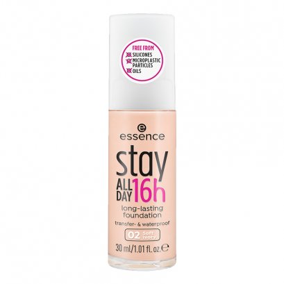 essence stay ALL DAY 16h long-lasting Foundation 02 - เอสเซนส์สเตย์ออลเดย์16อาวลองลาสติ้งฟาวเดชั่น02