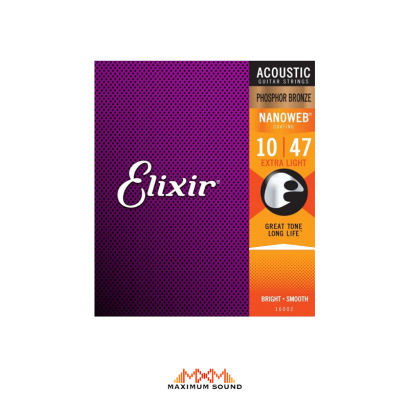 Elixir NanoWeb Extra Light 0.10 – 0.47 - สายกีต้าร์โปร่ง(Acoustic Guitar String)