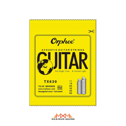 Orphee TX630 75/25 Bronze 11-52 - สายกีต้าร์โปร่ง(Acoustic Guitar String)