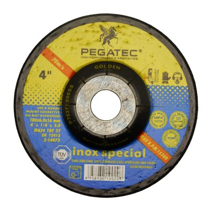 Pegatec ใบเจียรสแตนเลส 4 นิ้ว หนา 6 มิล 100x6x16 Inox Special
