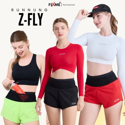ใหม่สุด!! Z -fly กางเกงวิ่งขาสั้น (มีกระเป๋ารอบเอว+ซับกกน.+เอวมีเชือก) กางเกงวิ่ง