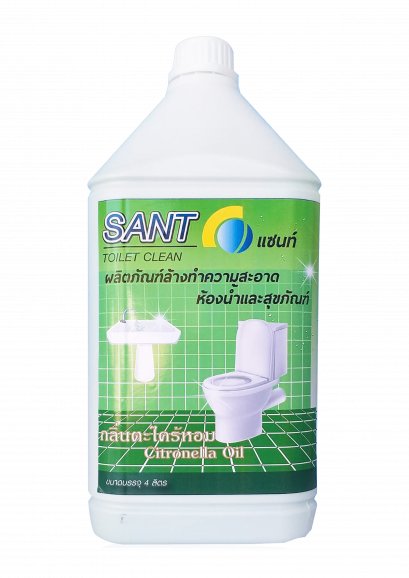 แซนท์ ผลิตภัณฑ์ล้างทำความสะอาดห้องน้ำและสุขภัณฑ์ กลิ่นตะไคร้หอม ขนาดบรรจุ   4  ลิตร