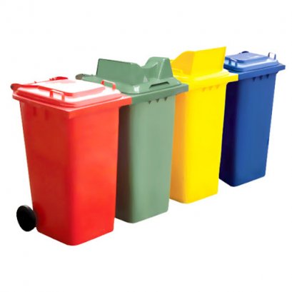 ถังรองรับมูลฝอย ขนาด 120 / 240 ลิตร มีล้อลาก ฝาทรงสูง/ฝาเรียบ