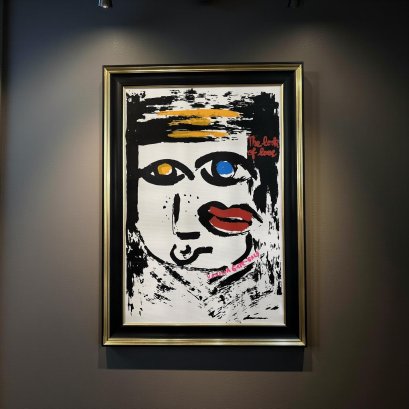 The Look of Love-Hand-Designed Silkscreen on Canvas