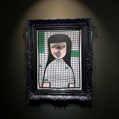 The Observer -Hand-Designed Silkscreen on Canvas(copy)