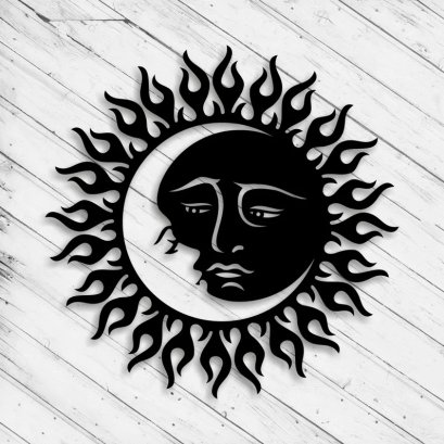 ภาพพระอาทิตย์ พระจันทร์ ภาพติดผนัง ตกแต่งห้อง ติดกำแพง ติดผนังบ้าน ภาพสไตล์ยุโรป THE SUN THE MOON อะคริลิคงานเนี้ยบ หรูหรา งานฝีมือคนไทย