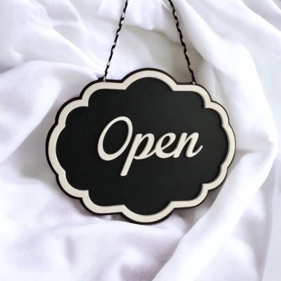 ป้ายเปิด-ปิด แบบที่ 7 I Open Closed Sign I ผลิตจากอคิลิค ใช้งานได้ทั้ง 2ด้าน สไตล์มินิมอล สไตล์โมเดิร์น minimal modern