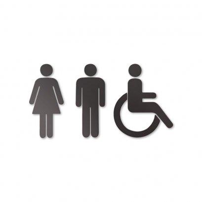 ป้ายห้องน้ำ แบบที่ 41 ป้ายห้องน้ำ ชาย หญิง คนพิการ (แพค x 3 แบบ) Acrylic สไตล์ โมเดริ์น มินิมอล