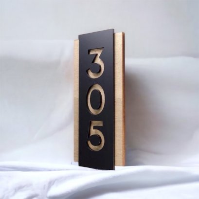 ป้ายบ้านเลขที่-แบบที่ 8 (แจ้งเลขที่บ้านผ่านแชท) ทำจากอคิลิค acrylic สไตล์ modern โมเดิร์น minimal มินิมอล nordic นอร์ดิก งานคนไทย