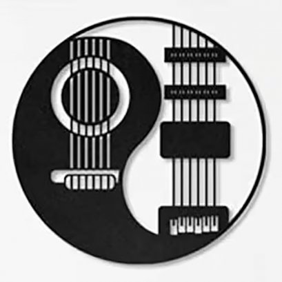 ภาพหยินหยาง แบบที่ 6 I Yin Yang I หยินหยาง I ภาพหยินหยาง กีต้าร์ guitar ตกแต่งหนัง ภาพมงคล ภาพของฝาก ภาพมินิมอล