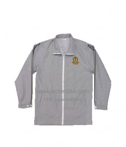 ชุดวอร์ม โรงเรียนกสิณธรเซนต์ปีเตอร์ สีเทาพร้อมปักและสกรีนโลโก้โรงเรียน