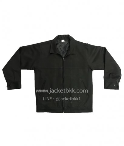 เสื้อแจ็คเก็ตสำเร็จรูป สีดำล้วน ผ้าลีวาย  เนื้อนุ่มใส่สบาย