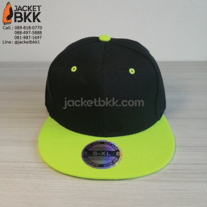 หมวกฮิปฮอป สีดำเหลืองอ่อน
