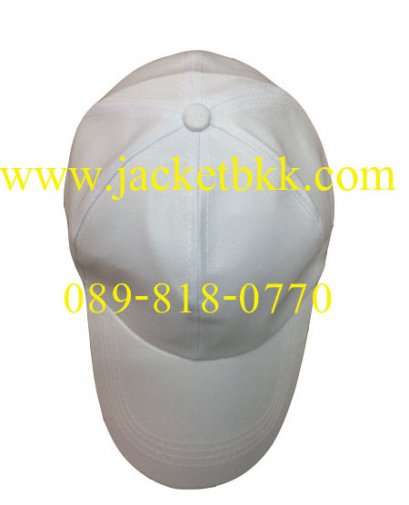 หมวกแก๊ป ผ้าลีวายสีขาว