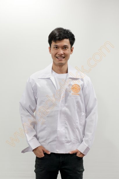เสื้อแจ็คเก็ตสีขาว