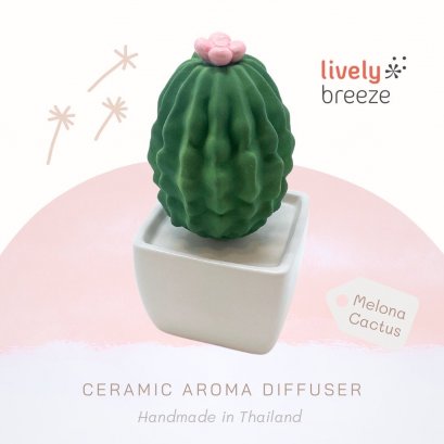 Melona Cactus - Ceramic Aroma Diffuser กระบองเพชรเมโลน่า เซรามิกกระจายกลิ่นหอม