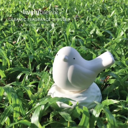 White Bird - Ceramic Aroma Diffuser นกสีขาวในรัง เซรามิกกระจายกลิ่นหอม