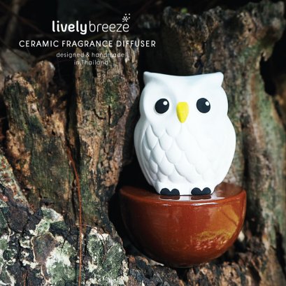 Blinky Owl - Ceramic Aroma Diffuser นกฮูกบลิ้งกี้ เซรามิกกระจายลิ่นหอม
