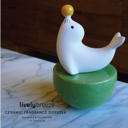 Happy Seal - Ceramic Aroma Diffuser แมวน้ำแฮปปี้ เซรามิกกระจายกลิ่นหอม